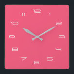 Horloge Carrée Custom Your Colors<br><div class="desc">Belles couleurs personnalisables Horloge - Choisissez / ajoutez vos couleurs arrière - plans et numériques préférées ! Choisissez Vos Polices Numériques Uniques ! Ajoutez votre texte / nom / date / logo / image ...  ou sinon :) Profitez - Soyez heureux - Soyez en santé !</div>