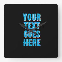 custom your text goes here, black with blue text