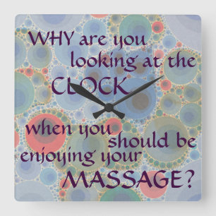 Horloge Carrée Cute Funny massage