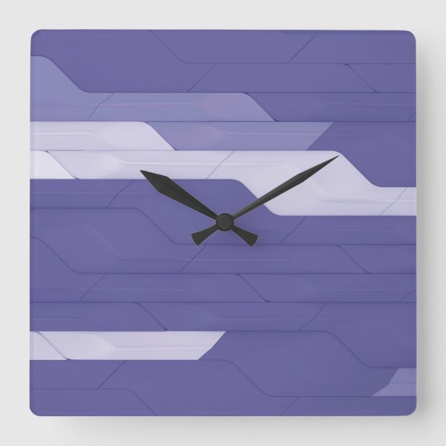 Horloge Carrée Cyber Wall  Square Wall Clock (Recto)