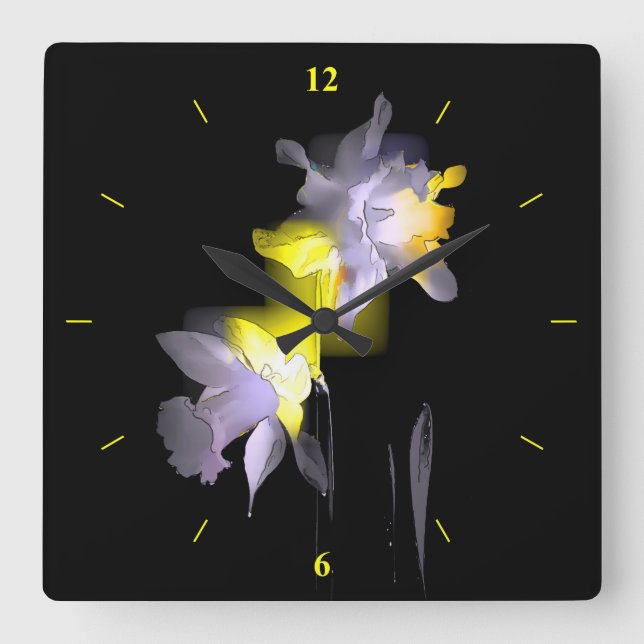 Horloge Carrée Daffodique cubain (Recto)