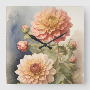 Horloge Carrée Dahlia
