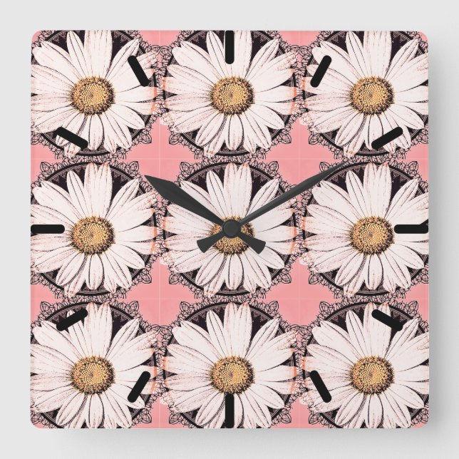 Horloge Carrée Daisy Mae (Recto)