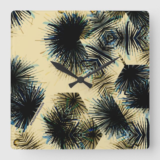 Horloge Carrée Dans la nuance de couleur beige (Recto)