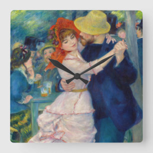 Horloge Carrée Danse à Bougival, 1883 par Pierre-Auguste Renoir