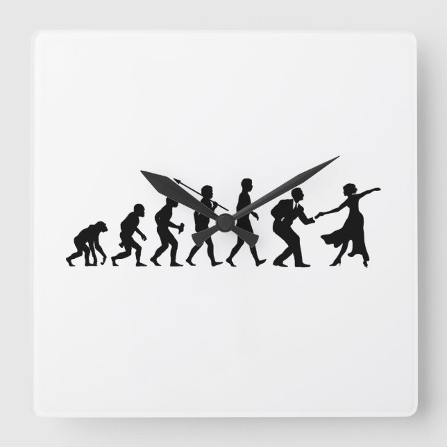 Horloge Carrée Danse d'oscillation (Recto)