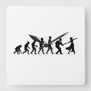 Horloge Carrée Danse d'oscillation