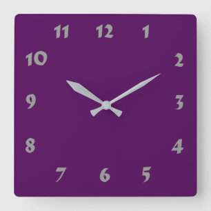 Horloge Carrée Dark Purple
