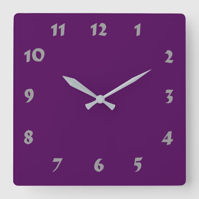 Horloge Carrée Dark Purple (Recto)