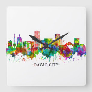 Horloge Carrée Davao City Philippines Skyline