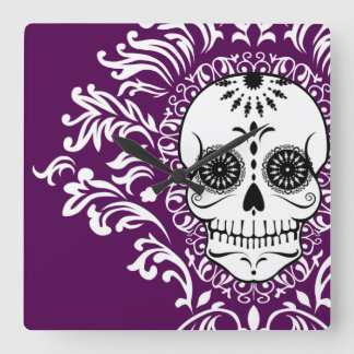 Horloge Carrée Dead Damask
