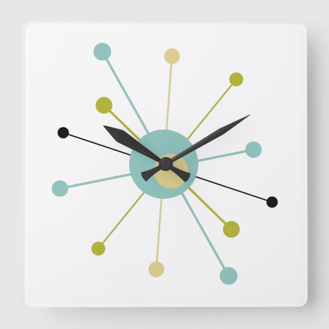 Horloge Carrée Début de l'ère atomique milieu du siècle moderne (Recto)