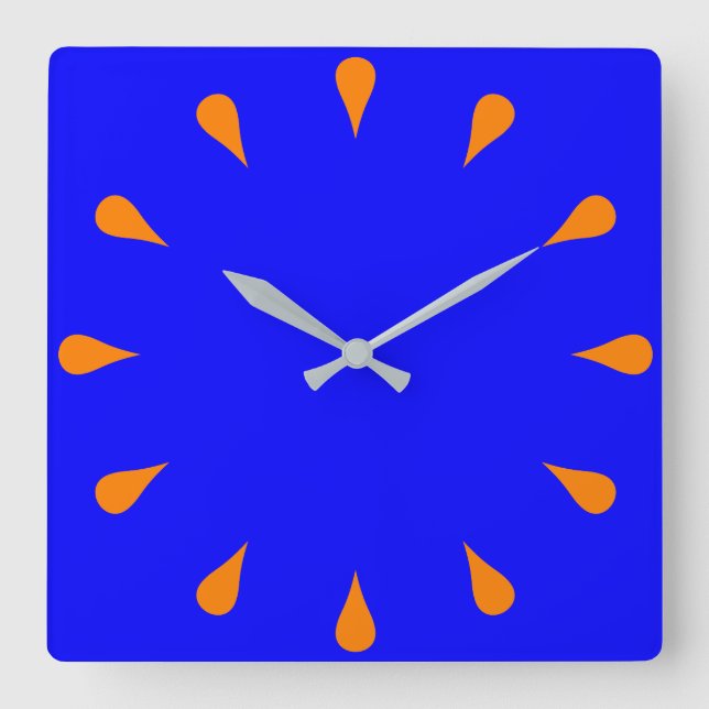 Horloge Carrée Déchets orange (Recto)