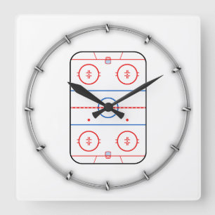 Horloge Carrée Décodeur de jeux de hockey