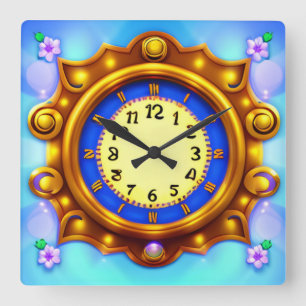 Horloge Carrée Décor amusant