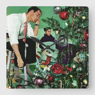 Horloge Carrée Découpage de l'arbre