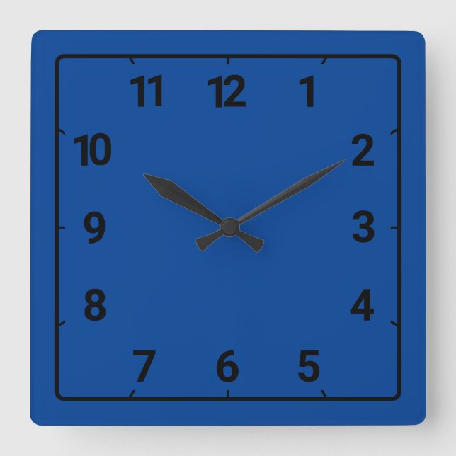 Horloge Carrée Deep blue (Recto)
