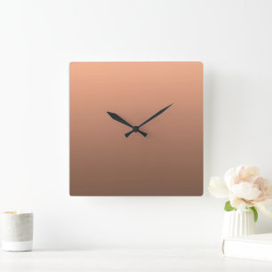 Horloge Carrée Dégradé pêche - foncé à clair Humeurs saisonnièr