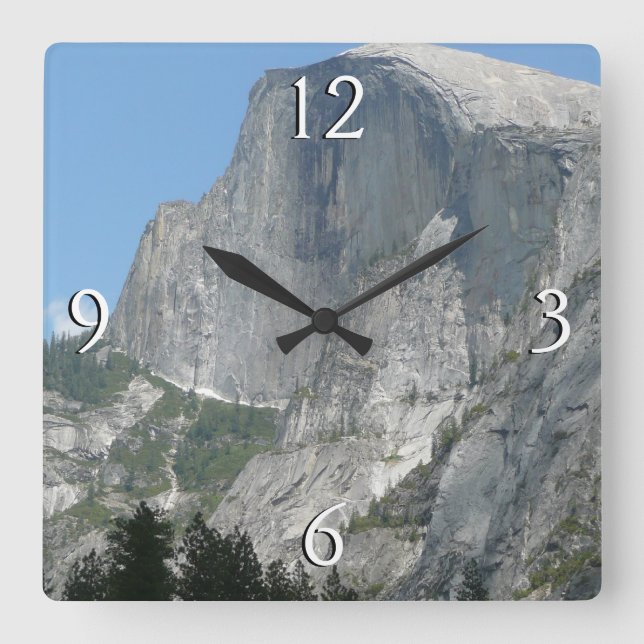 Horloge Carrée Demi-dôme du côté du parc national Yosemite (Recto)