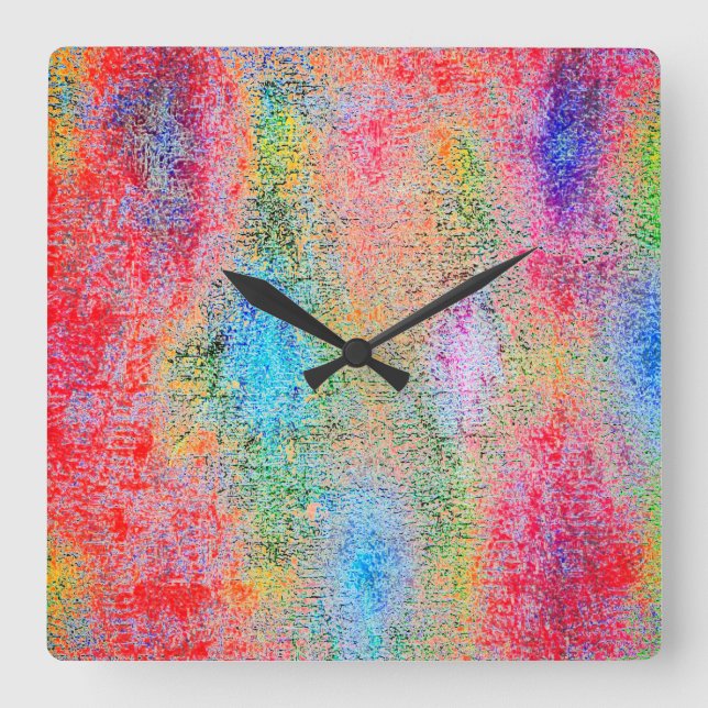 Horloge Carrée Dépréciation des couleurs (Recto)