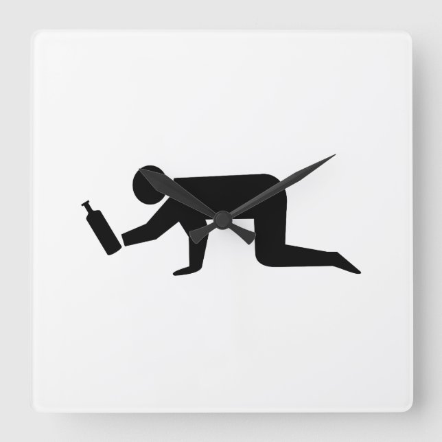 Horloge Carrée Des gens ivres (Recto)