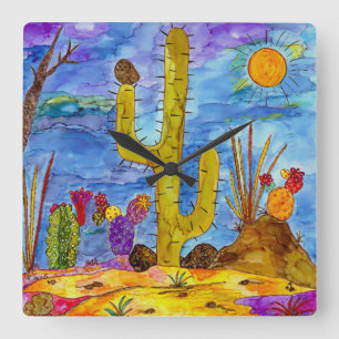 Horloge Carrée Desert clock