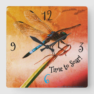 Horloge Carrée *'Desert Dragonfly',