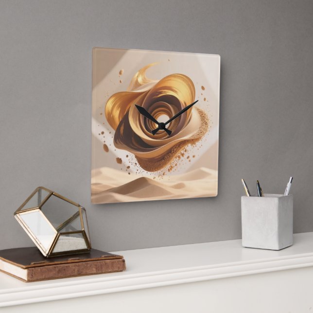 Horloge Carrée Desert Sands Wall Clock (Bureau)