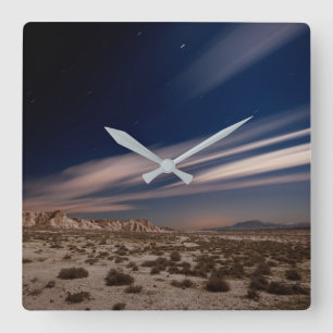 Horloge Carrée Deserts   Navarre Bardenas Desert at Night