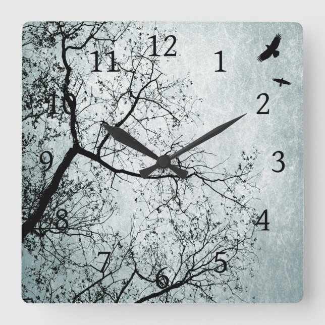 Horloge Carrée Design 24 Blue (Recto)
