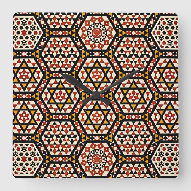 Horloge Carrée Design arabe #12 à Emporio Moffa (Recto)