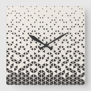 Horloge Carrée Dessin géométrique abstrait