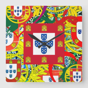 Horloge Carrée dessins portugais