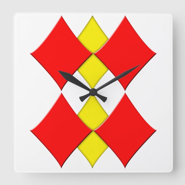 Horloge Carrée Diamants (Recto)