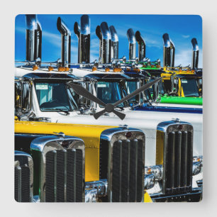 Horloge Carrée Diesel Trucks