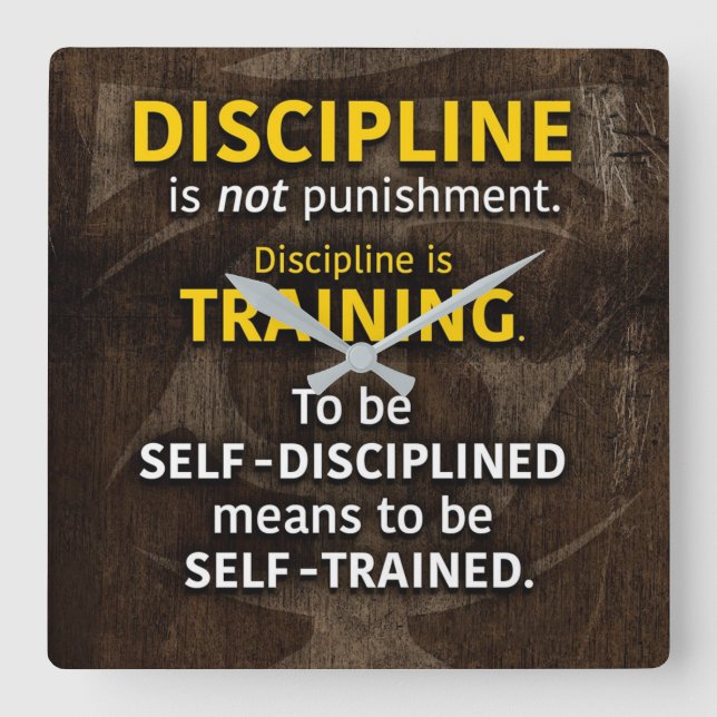 Horloge Carrée Discipline Est Formation - Exercice Gym Inspiratio (Recto)