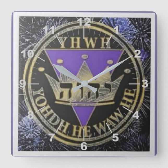 Horloge Carrée Divine Royal Victory Carreaux de céramique (Recto)