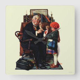 Horloge Carrée Docteur et la poupée