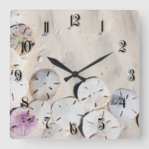 Horloge Carrée Dollars de sable