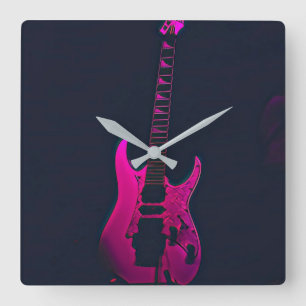 Horloge Carrée Don de guitare acoustique