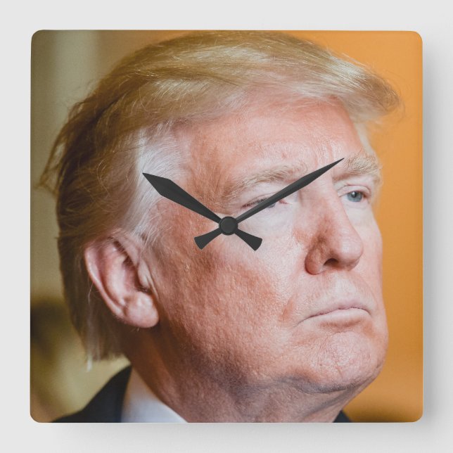 Horloge Carrée Donald Trump Portrait (Recto)