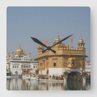 Horloge Carrée Doré Harmandir Sahib Amritsar Nord India