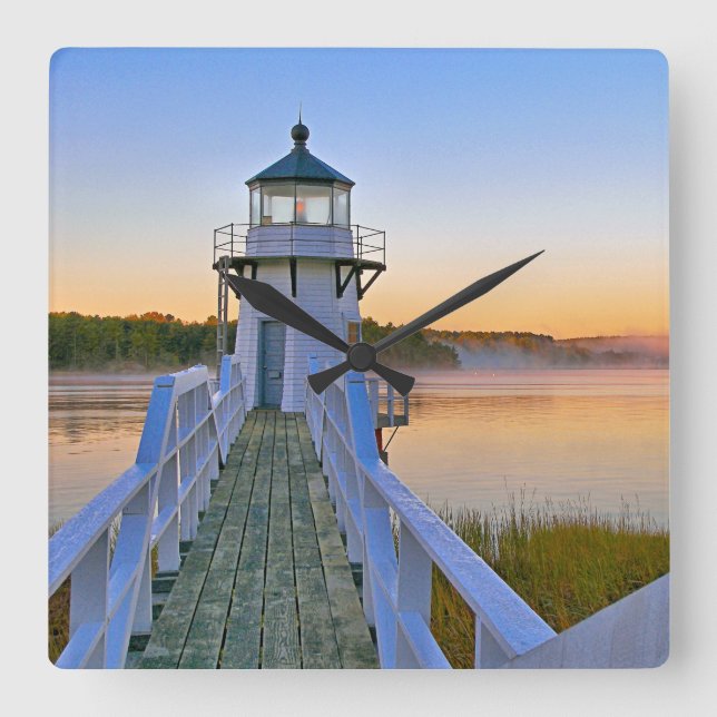 Horloge Carrée Double Point Lighthouse, Maine (Recto)