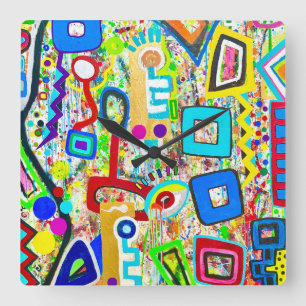 Horloge Carrée Douze 20 Mur