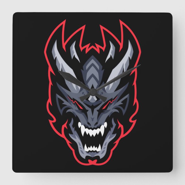 Horloge Carrée Dragon (Recto)