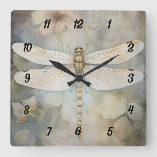 Horloge Carrée Dragonfly