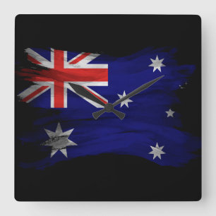 Horloge Carrée Drapeau australien bracelet, drapeau national