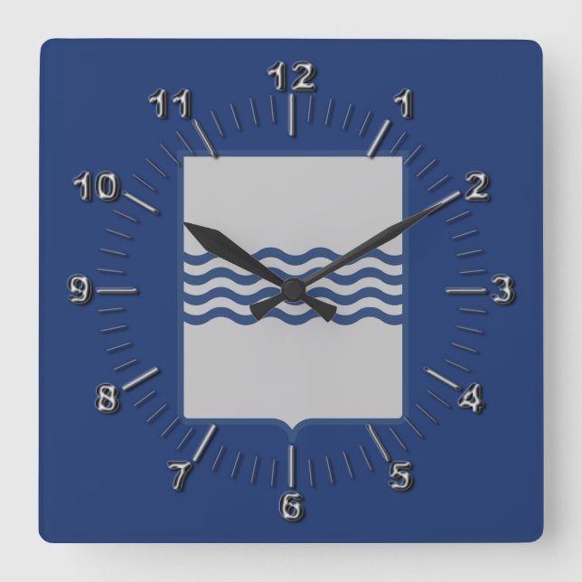 Horloge Carrée Drapeau de Basilicata (Italie) (Recto)