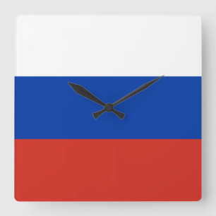Horloge Carrée Drapeau de la Russie