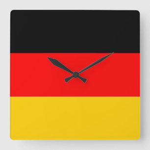 Horloge Carrée Drapeau de l'Allemagne